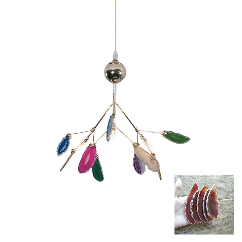 Calliste Natural Agate Rose Gold Branch Chandelier
