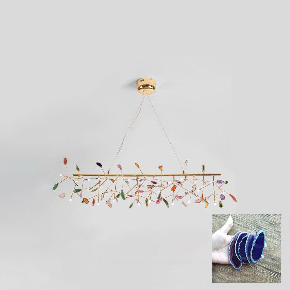Calliste Natural Agate Rose Gold Branch Chandelier