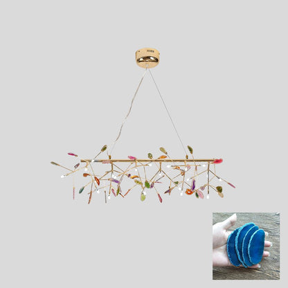Calliste Natural Agate Rose Gold Branch Chandelier