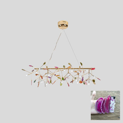 Calliste Natural Agate Rose Gold Branch Chandelier