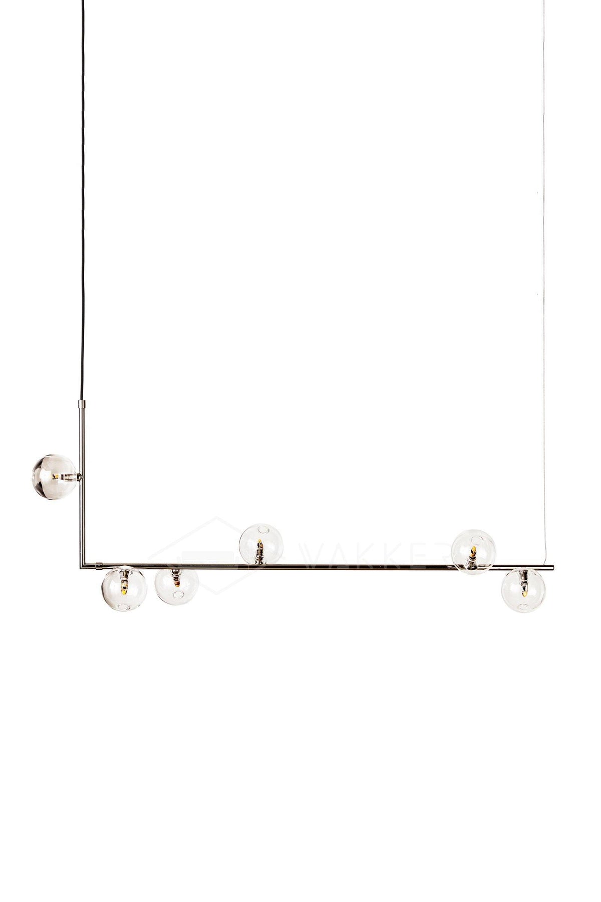 Ailis Linear Clear Glass Globe Chandelier