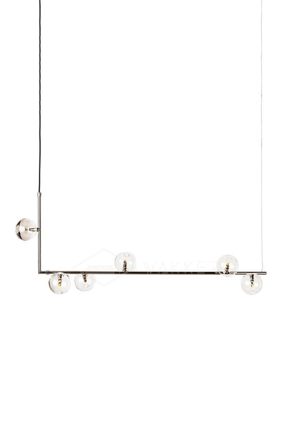 Ailis Linear Clear Glass Globe Chandelier
