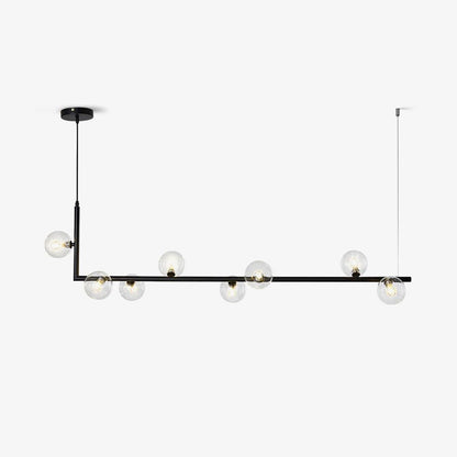 Ailis Linear Clear Glass Globe Chandelier