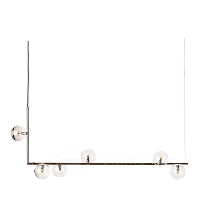 Ailis Linear Clear Glass Globe Chandelier