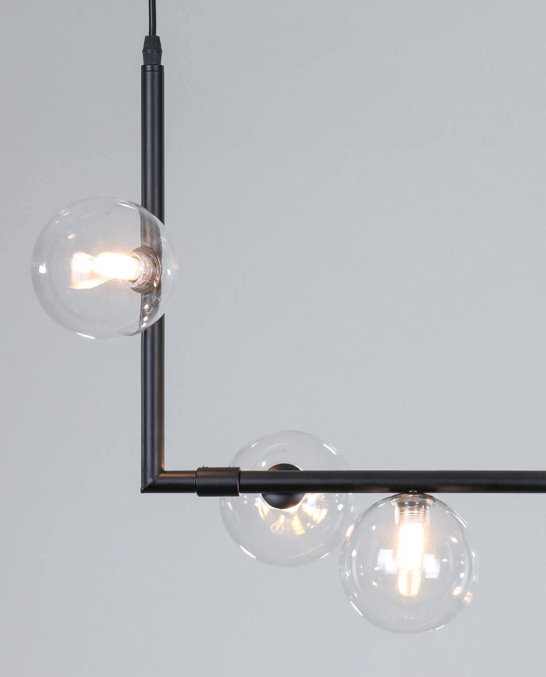 Ailis Linear Clear Glass Globe Chandelier