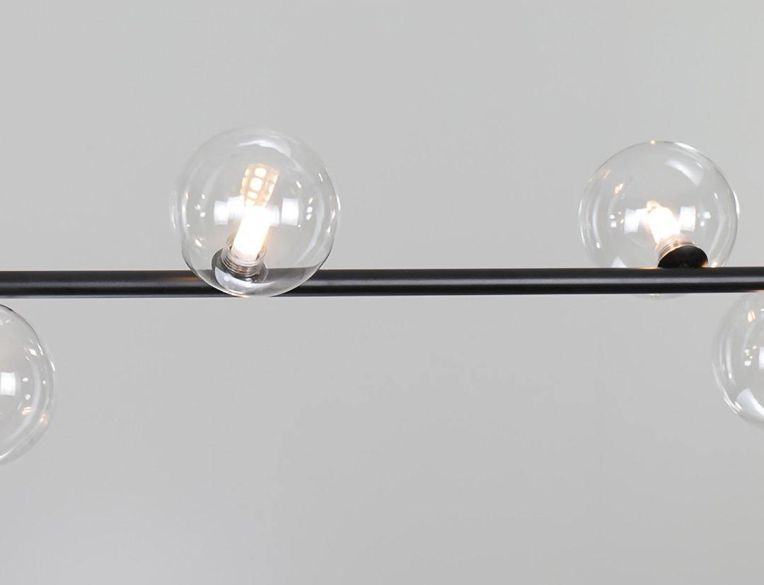 Ailis Linear Clear Glass Globe Chandelier