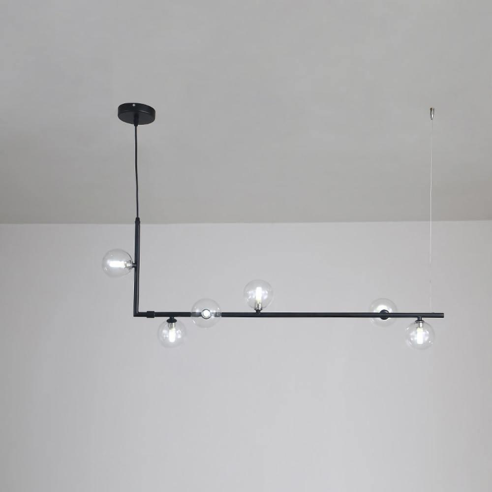 Ailis Linear Clear Glass Globe Chandelier