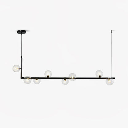 Ailis Linear Clear Glass Globe Chandelier