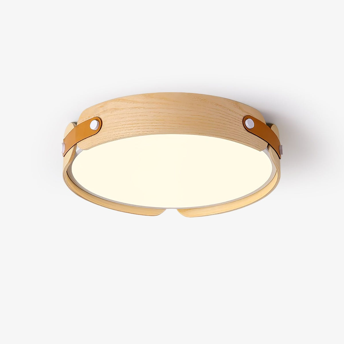 Allegra Slim Wood LED Flush Mount Ceiling Light