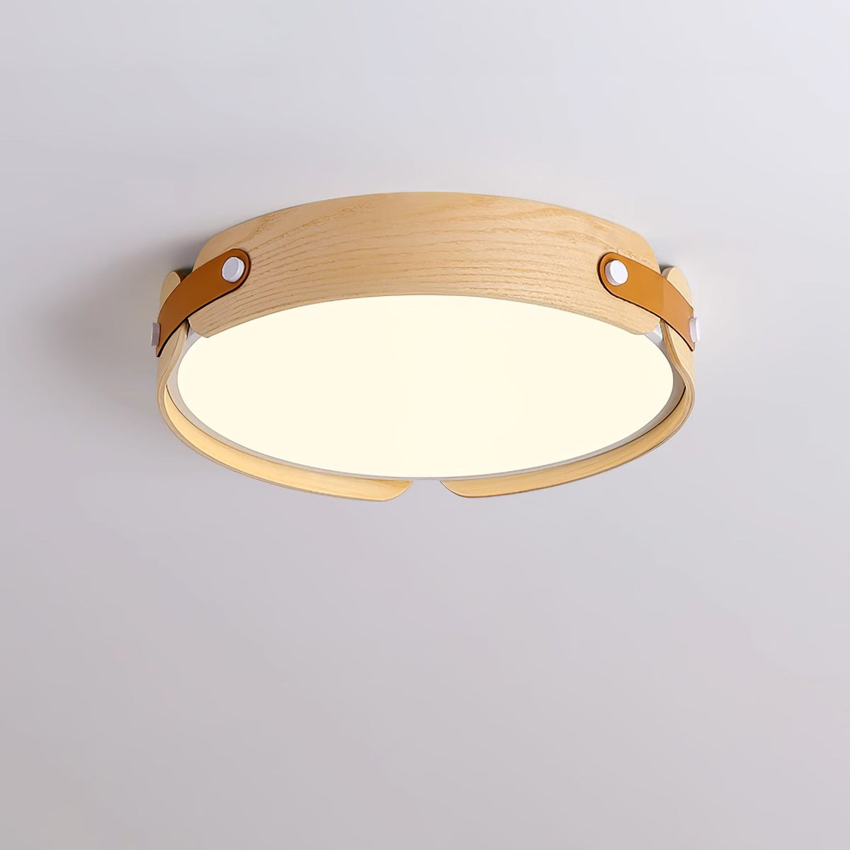 Allegra Slim Wood LED Flush Mount Ceiling Light