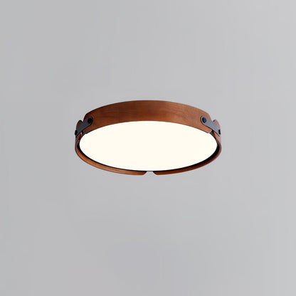Allegra Slim Wood LED Flush Mount Ceiling Light