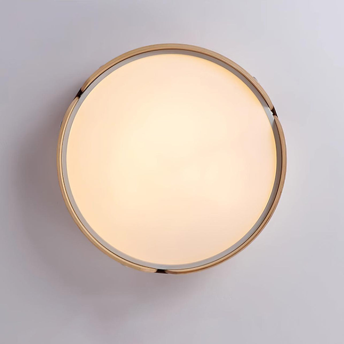 Allegra Slim Wood LED Flush Mount Ceiling Light