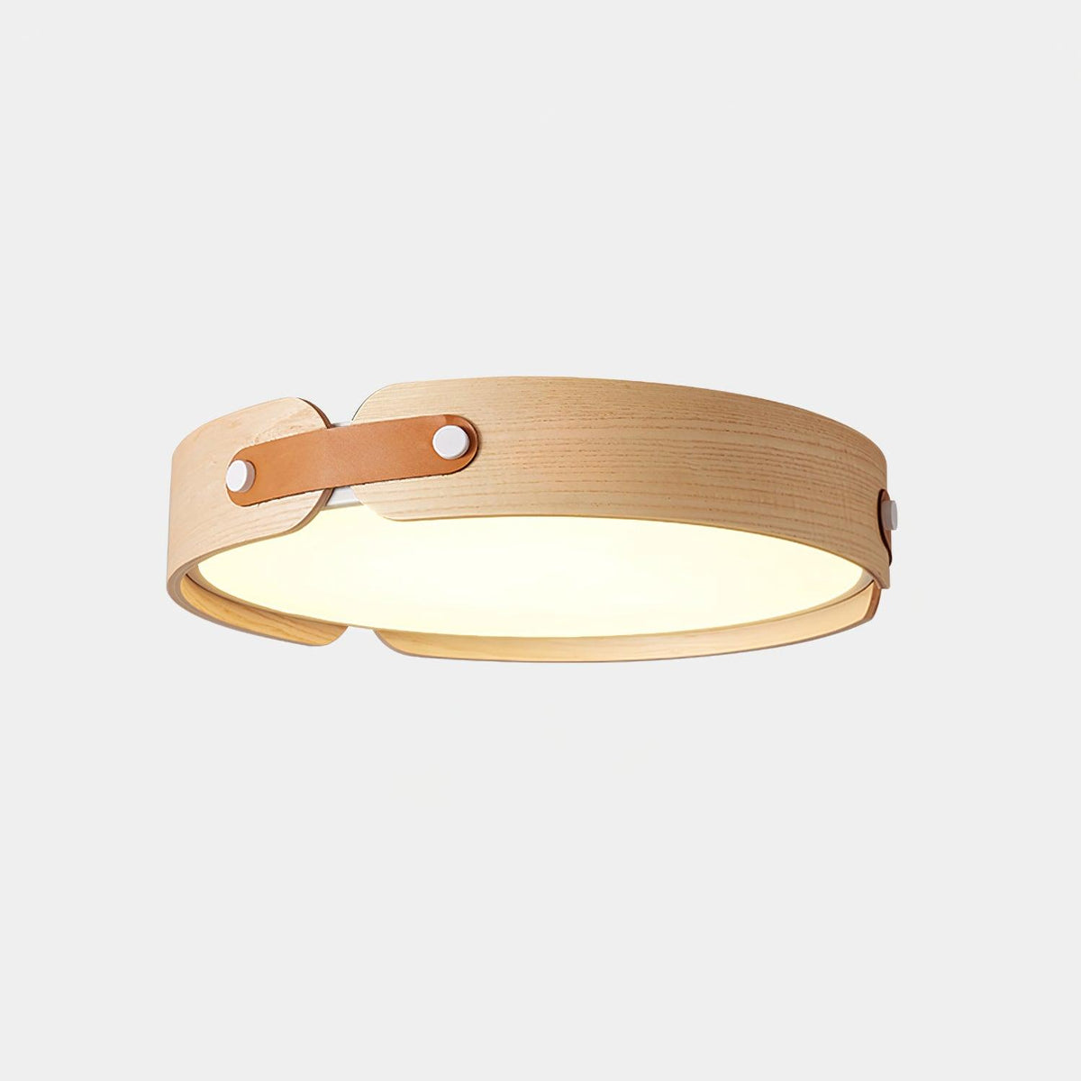 Allegra Slim Wood LED Flush Mount Ceiling Light