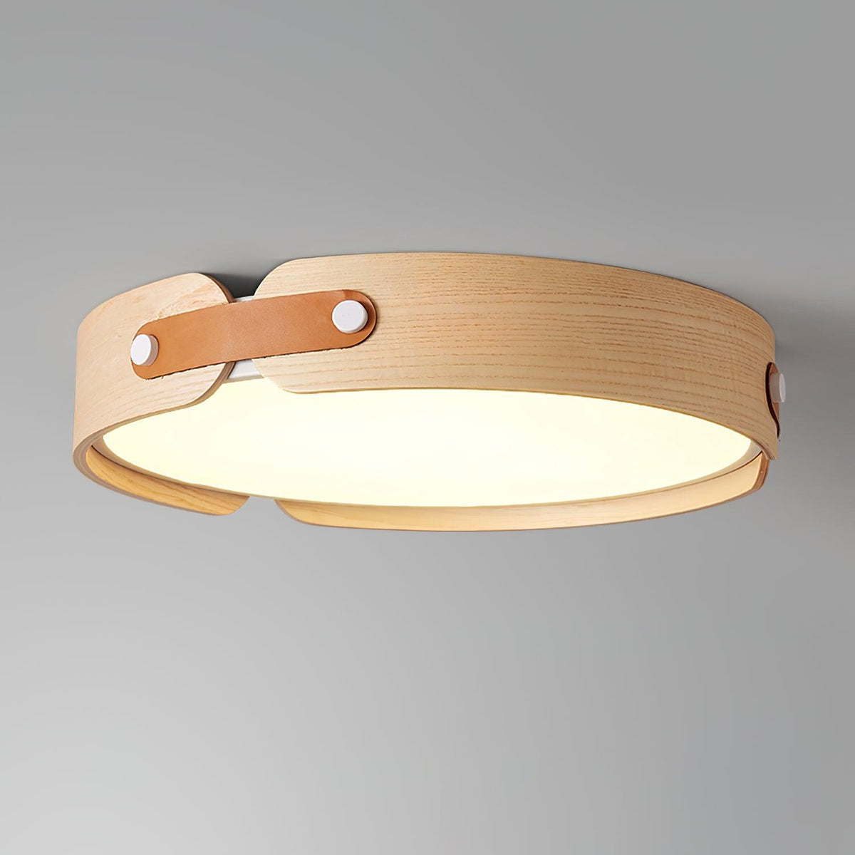 Allegra Slim Wood LED Flush Mount Ceiling Light