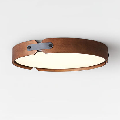 Allegra Slim Wood LED Flush Mount Ceiling Light