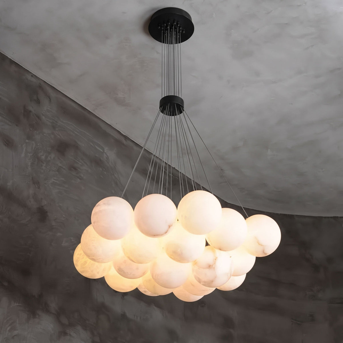 Alix Alabaster Ball Cluster Chandelier