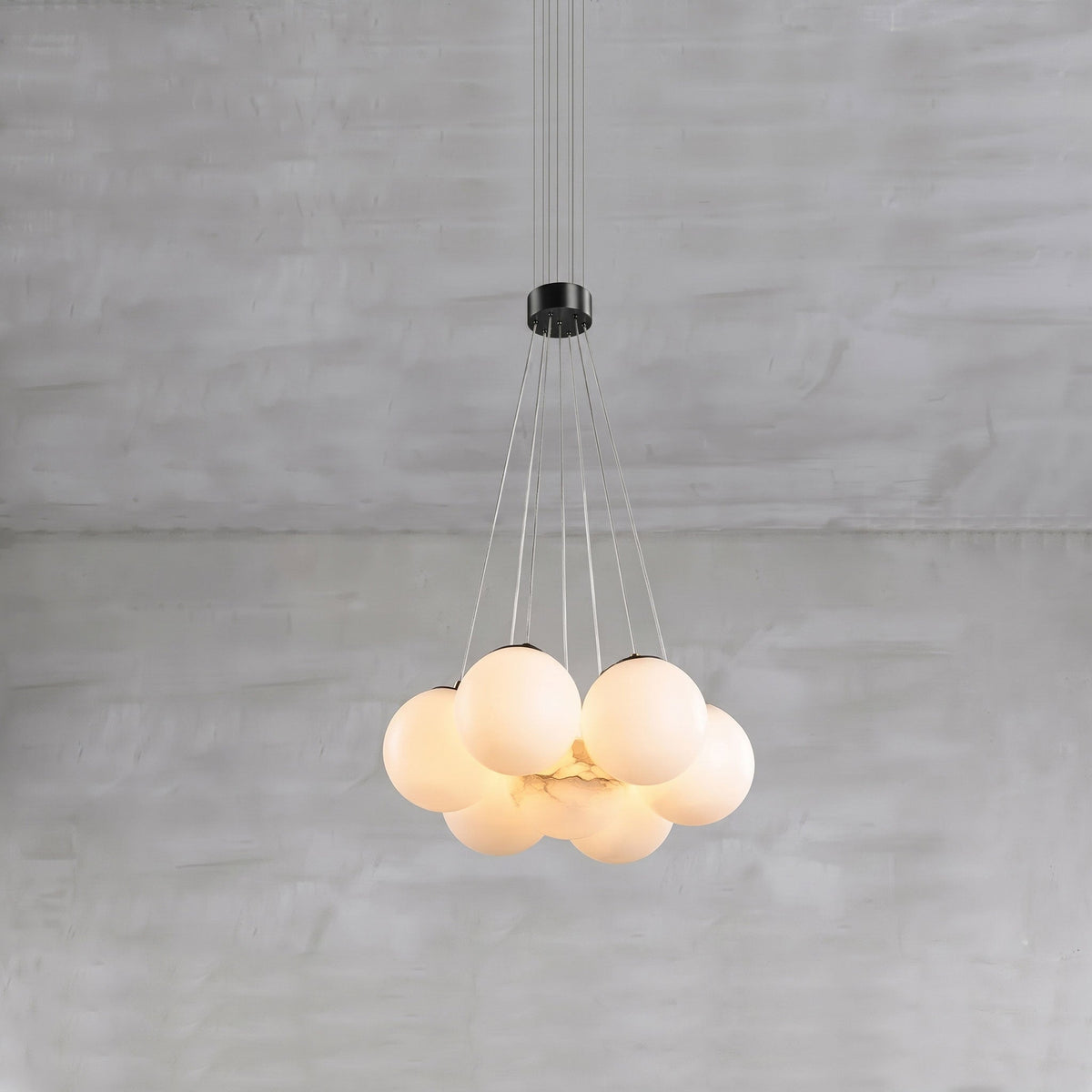 Alix Alabaster Ball Cluster Chandelier