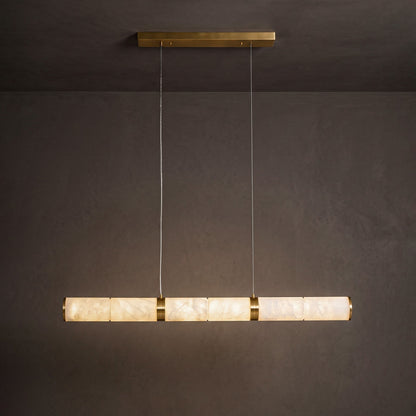 Anaelle Linear Alabaster Tube LED Pendant Light