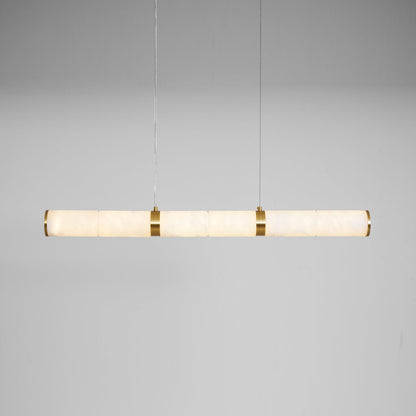 Anaelle Linear Alabaster Tube LED Pendant Light