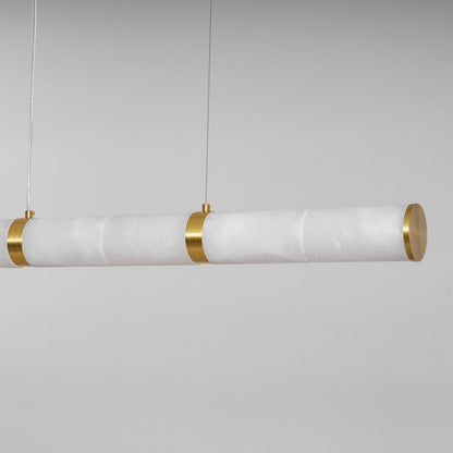 Anaelle Linear Alabaster Tube LED Pendant Light