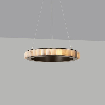 Almira Alabaster Halo Ring LED Chandelier