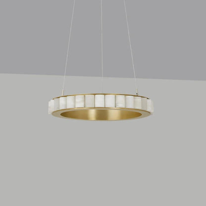 Almira Alabaster Halo Ring LED Chandelier