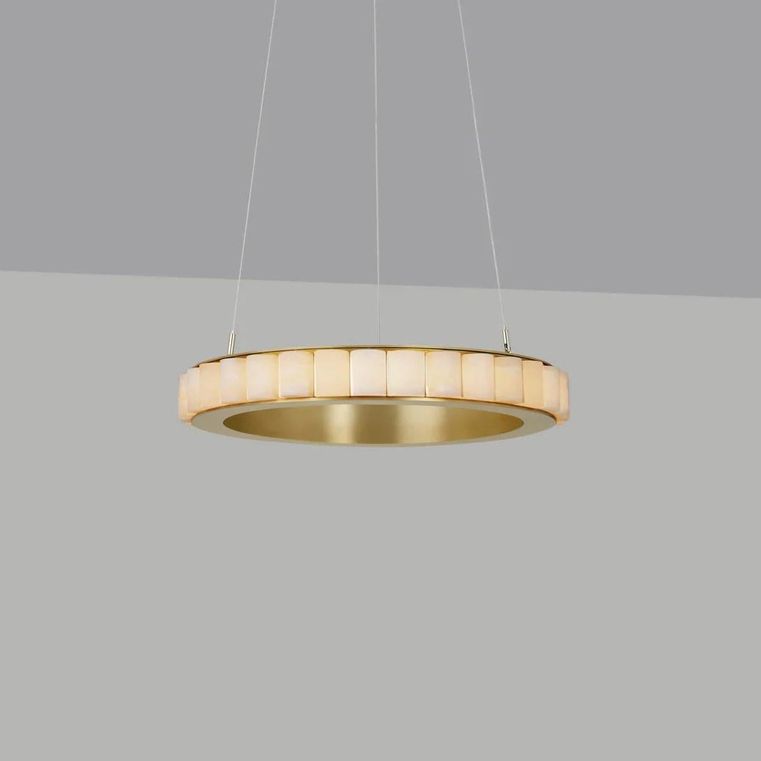Almira Alabaster Halo Ring LED Chandelier