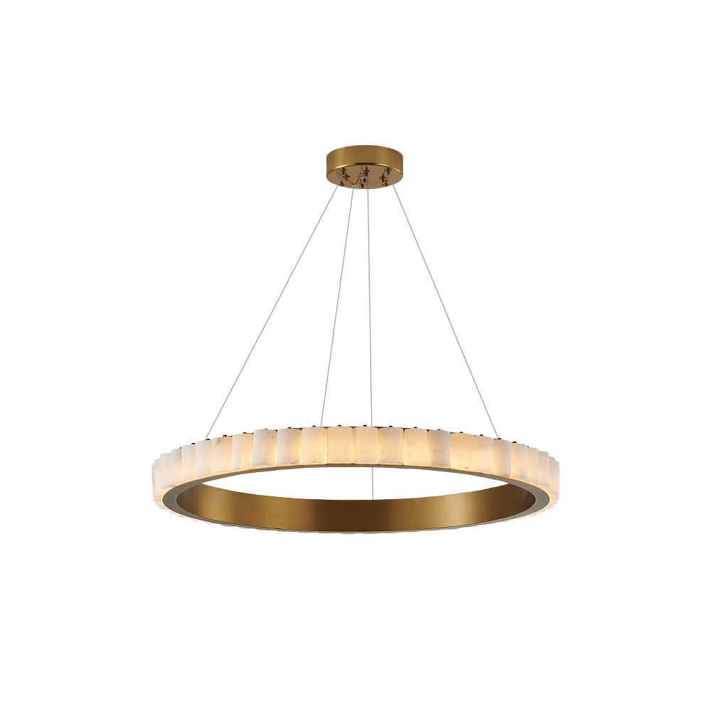 Almira Alabaster Halo Ring LED Chandelier