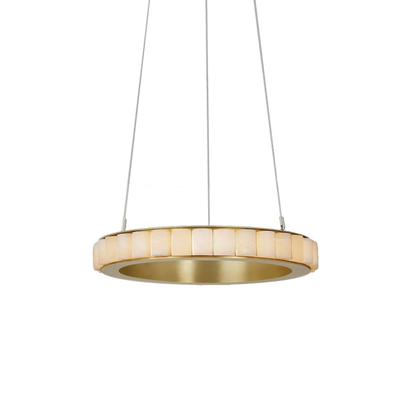 Almira Alabaster Halo Ring LED Chandelier