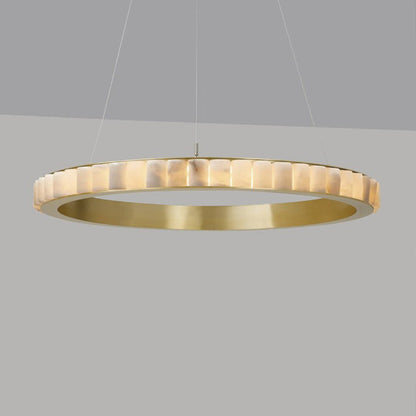 Almira Alabaster Halo Ring LED Chandelier