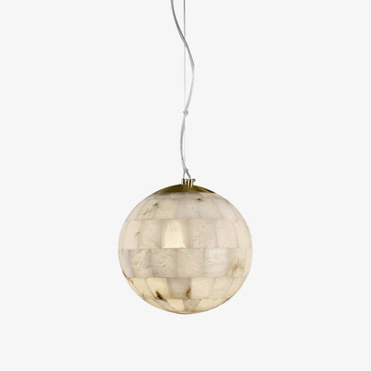 Aldora Alabaster Globe Brass Pendant Light