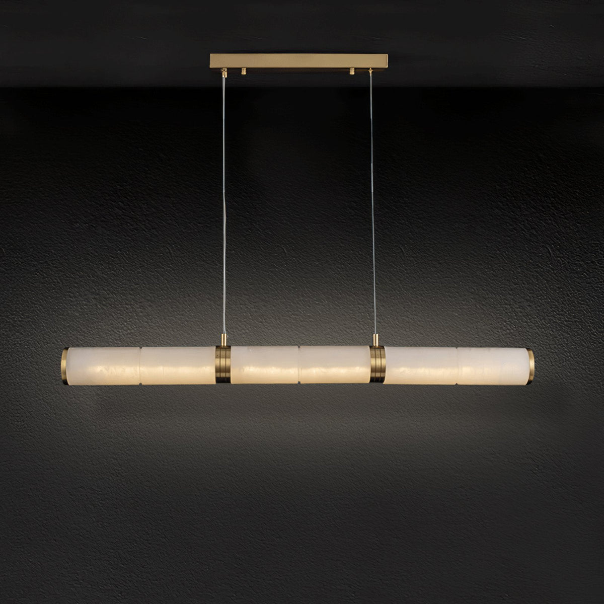 Anaelle Linear Alabaster Tube LED Pendant Light