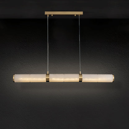 Anaelle Linear Alabaster Tube LED Pendant Light