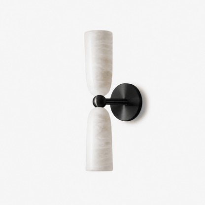 Alvane Double Bell Alabaster Wall Sconce