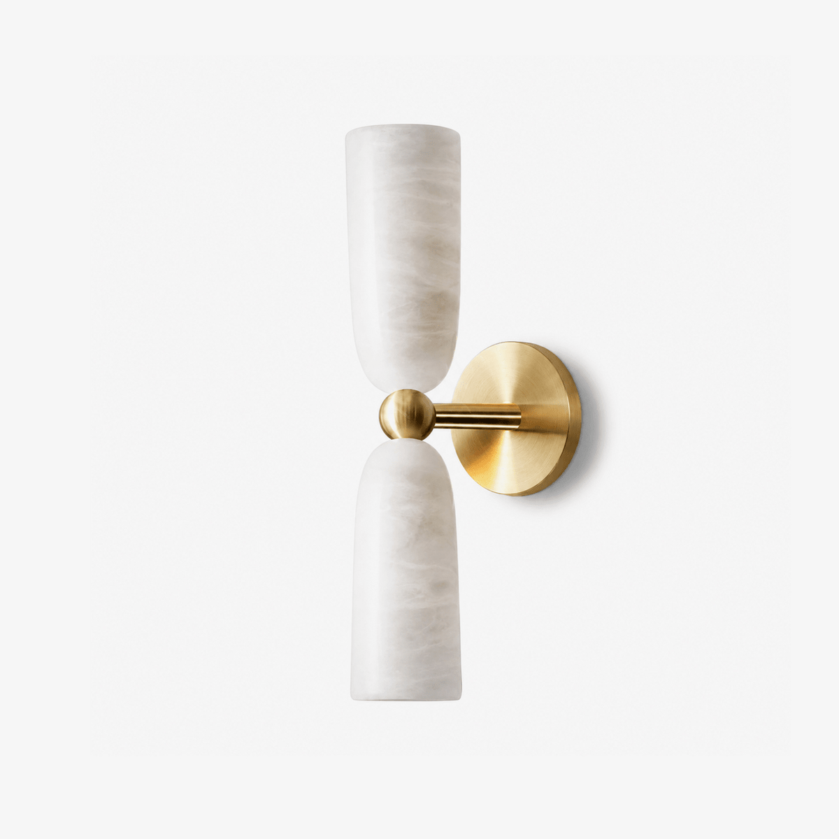 Alvane Double Bell Alabaster Wall Sconce