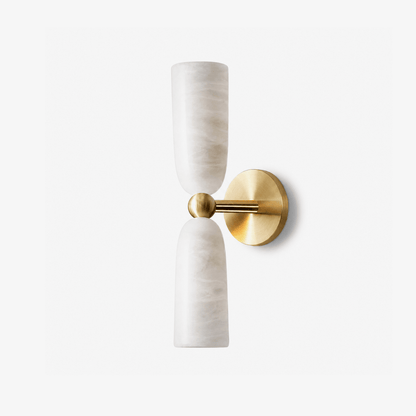 Alvane Double Bell Alabaster Wall Sconce