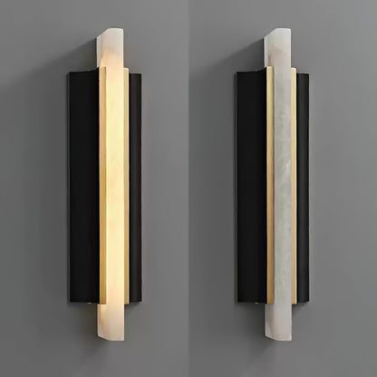 Amelie Black Blade Alabaster LED Wall Sconce