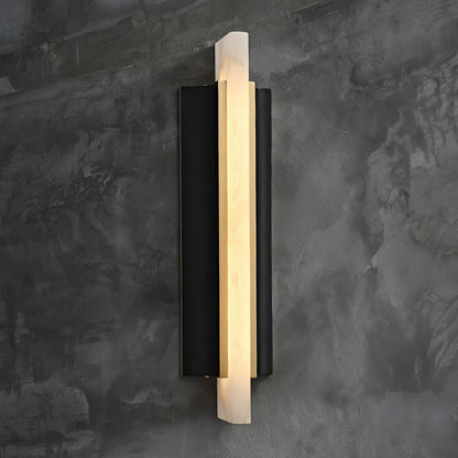 Amelie Black Blade Alabaster LED Wall Sconce