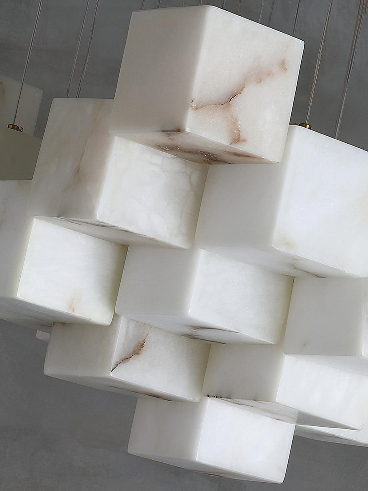 Arelia Alabaster Cube Cluster Pendant Light