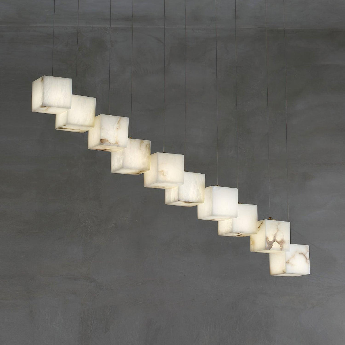 Arelia Alabaster Cube Cluster Pendant Light
