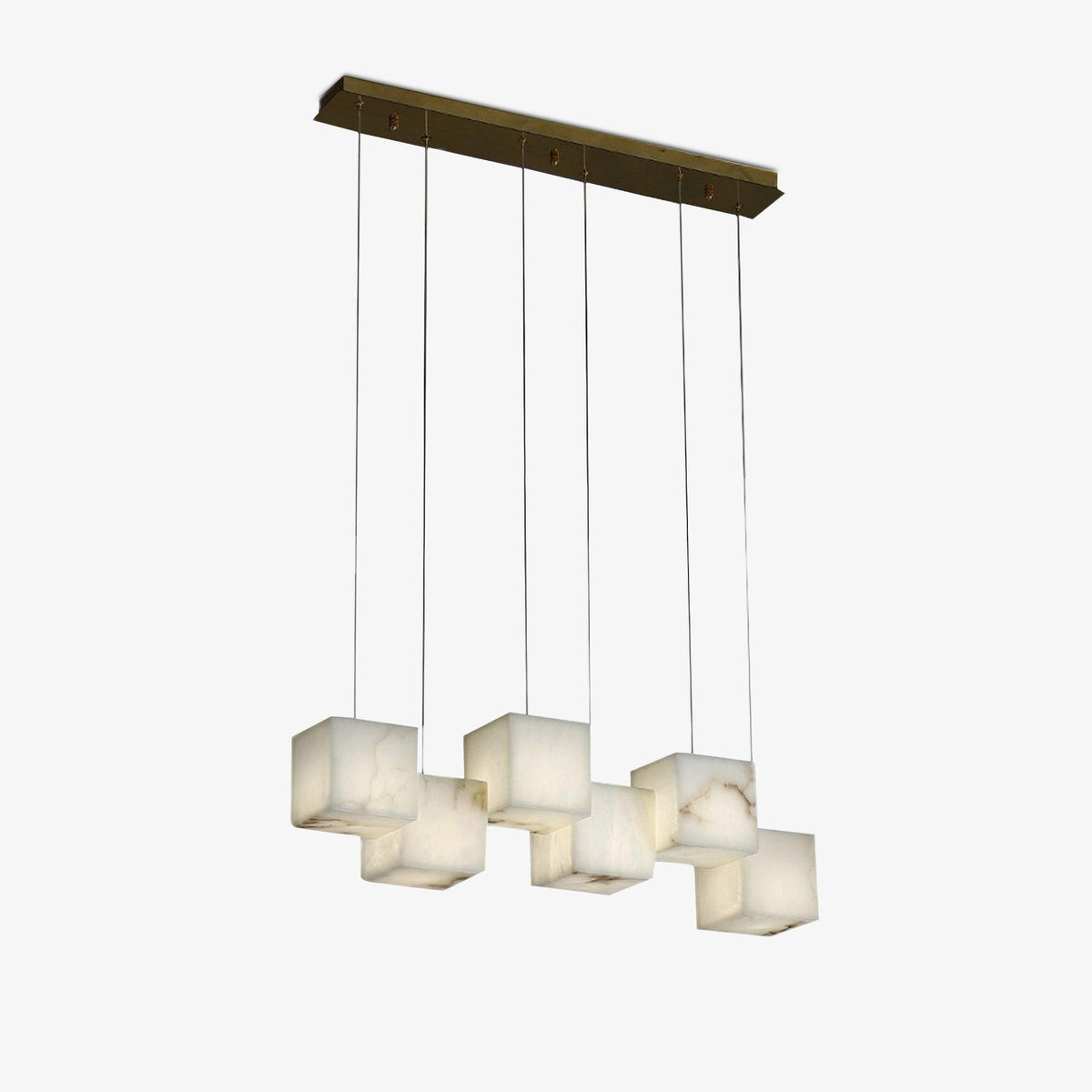 Arelia Alabaster Cube Cluster Pendant Light