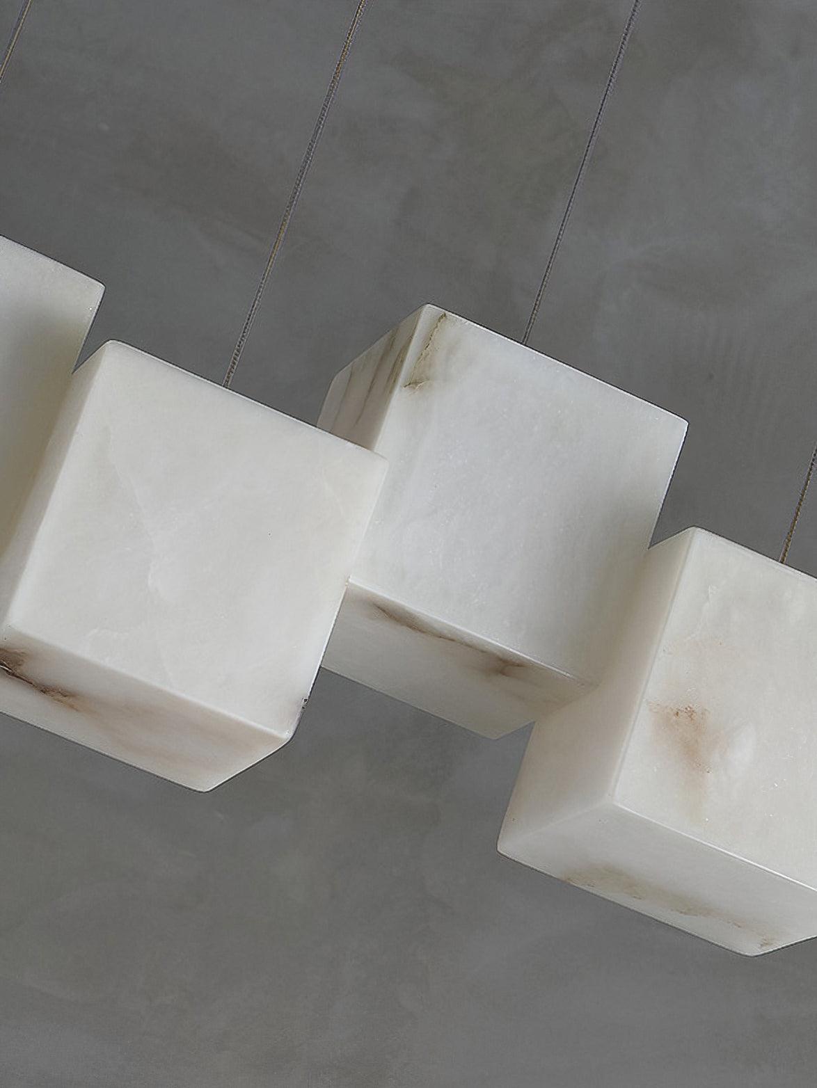 Arelia Alabaster Cube Cluster Pendant Light