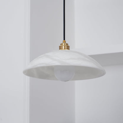 Dahlia Alabaster Dome Pendant Light