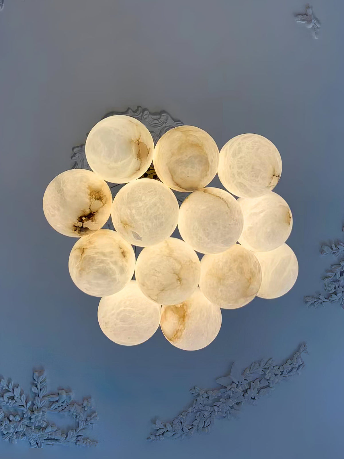 Alix Alabaster Ball Cluster Chandelier