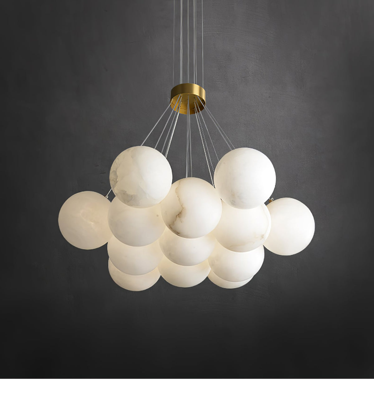 Alix Alabaster Ball Cluster Chandelier