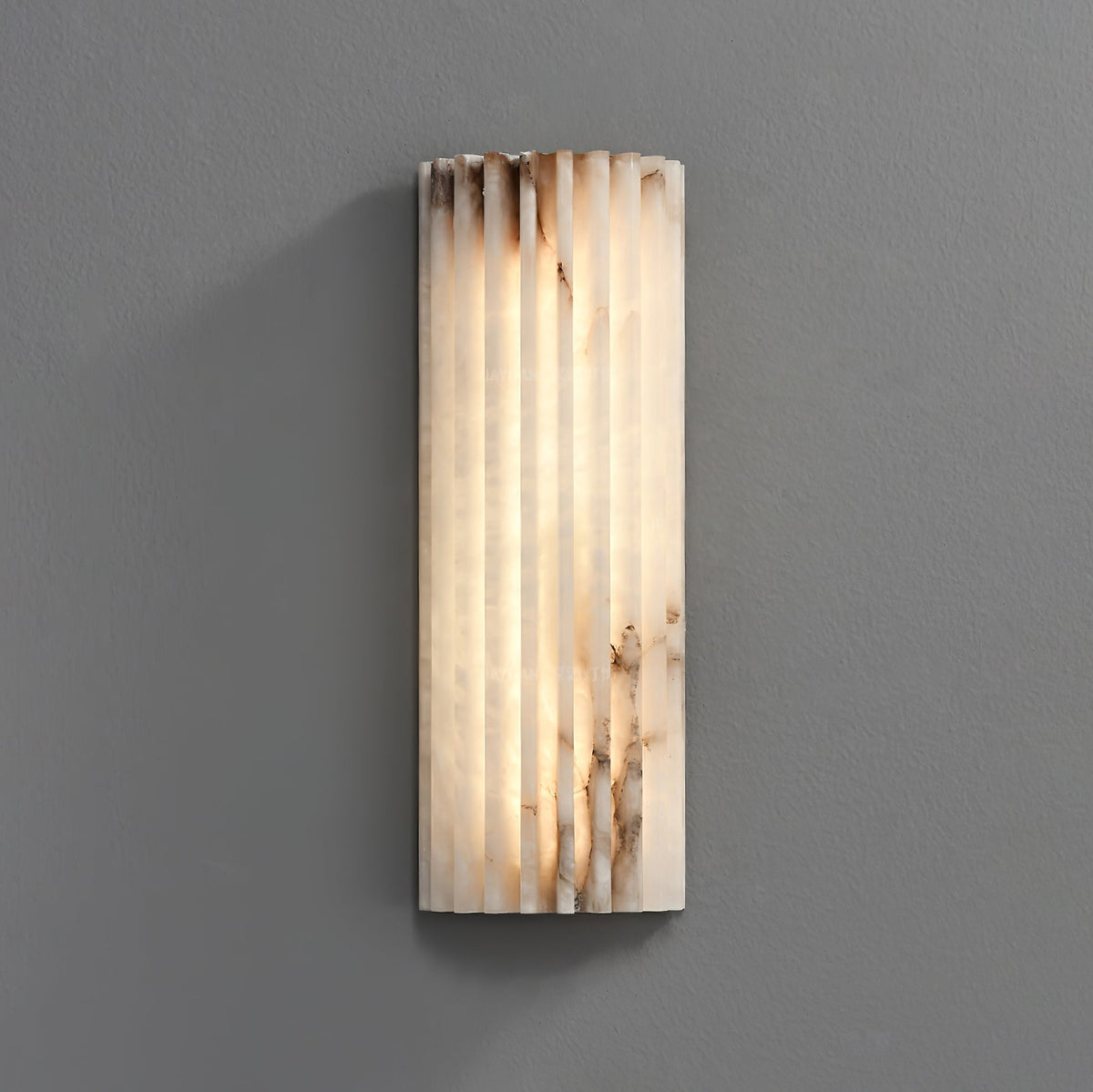 Alvia Genuine Alabaster Dimmable LED Wall Sconce