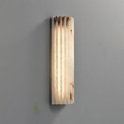 Alvia Genuine Alabaster Dimmable LED Wall Sconce