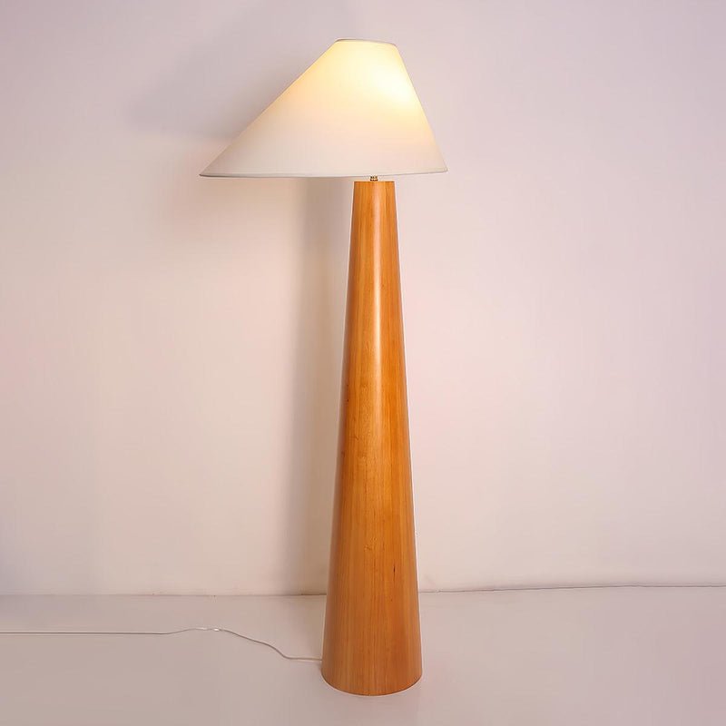 Ursule Organic Wood Floor Lamp with Linen Shade