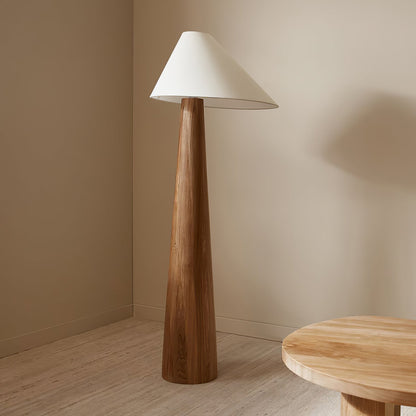 Ursule Organic Wood Floor Lamp with Linen Shade