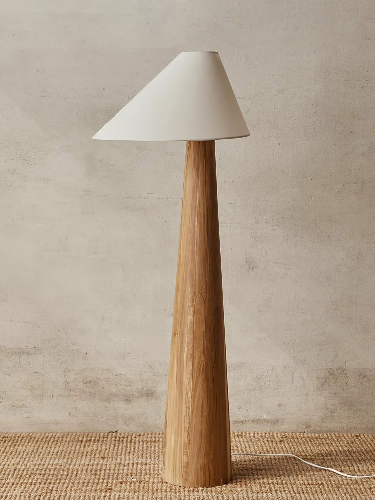 Ursule Organic Wood Floor Lamp with Linen Shade